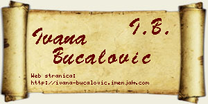 Ivana Bucalović vizit kartica
